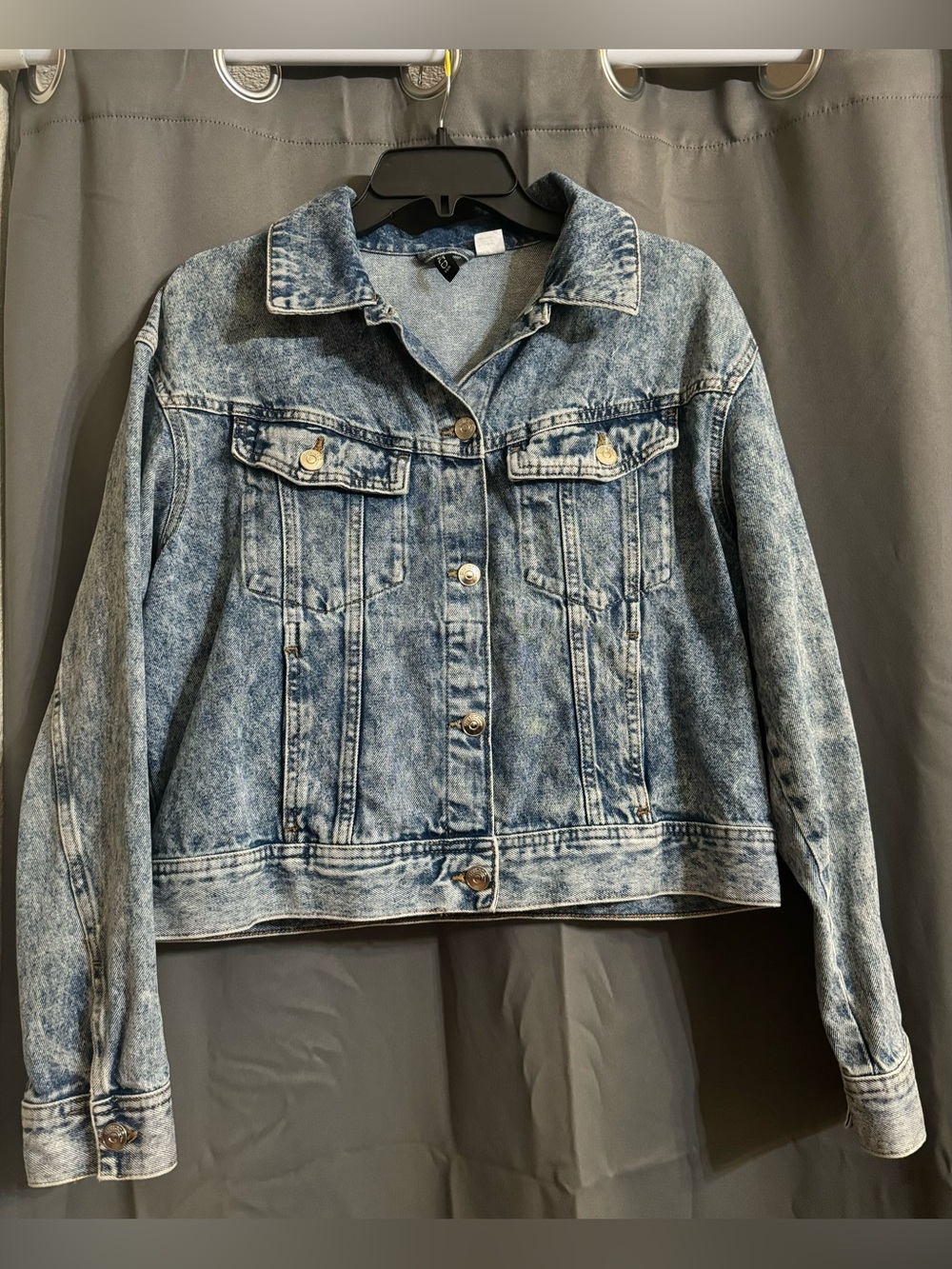 Divided Women's Acid Wash Jean Jacket in Light Blue